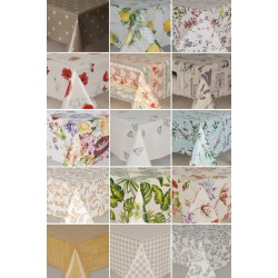 Wipe Clean Tablecloth PVC Vinyl Cover Wipeable Waterproof Table Cloth Protector Style 7129