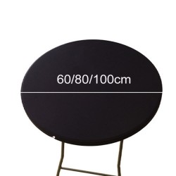 Round Elastic Table Cover Protector Cloth Waterproof Polyester Tablecloth