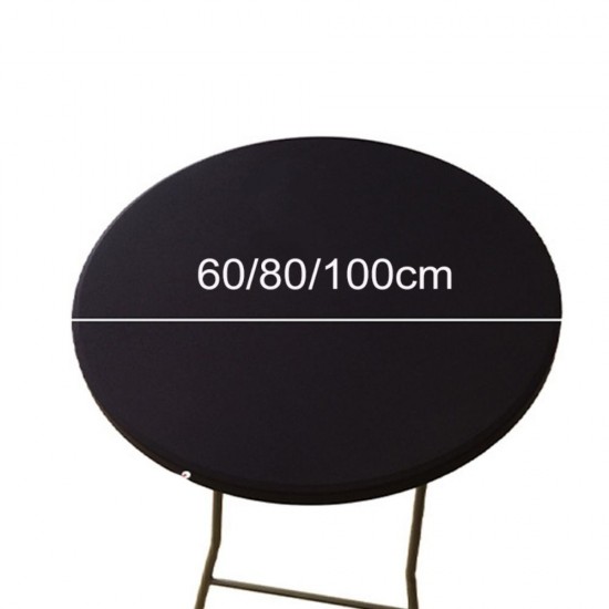 Round Elastic Table Cover Protector Cloth Waterproof Polyester Tablecloth