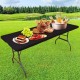 Rectangle Table Cover Elastic Washable Table Covers Fitted Vinyl Tablecloth