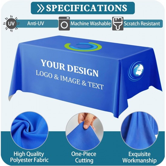 ized Rectangle Tablecloth with Logo Personalized Table Cloth for Events