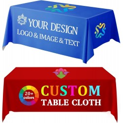 ized Rectangle Tablecloth with Logo Personalized Table Cloth for Events