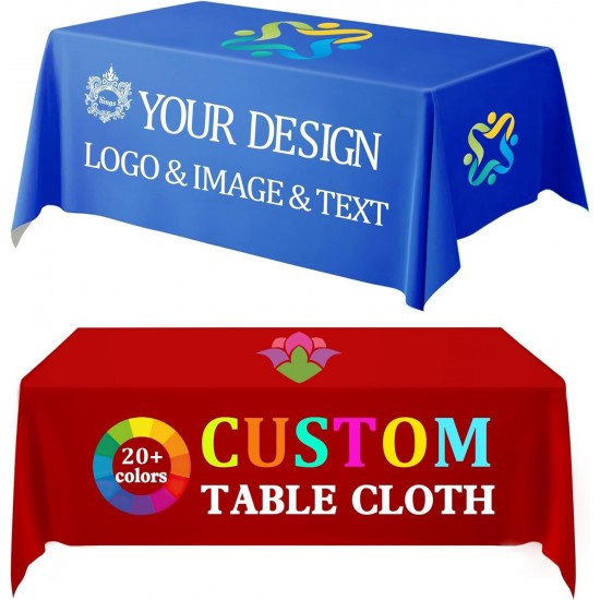 ized Rectangle Tablecloth with Logo Personalized Table Cloth for Events