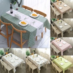 Waterproof Tablecloth PEVA Xmas Table Cloth Cover Oil-Proof Wipeable Picnic