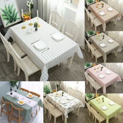 Waterproof Tablecloth PEVA Xmas Table Cloth Cover Oil-Proof Wipeable Picnic