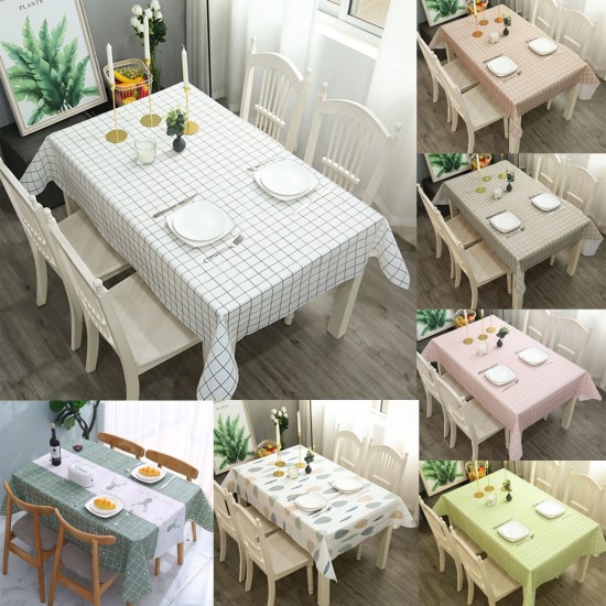 Waterproof Tablecloth PEVA Xmas Table Cloth Cover Oil-Proof Wipeable Picnic