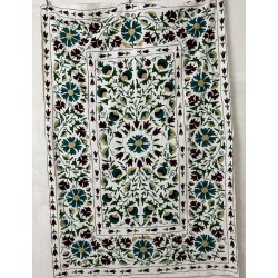 Suzani Wall Hanging, Handmade Bed Coverlet, Gift For Special, Suzani Table Cloth