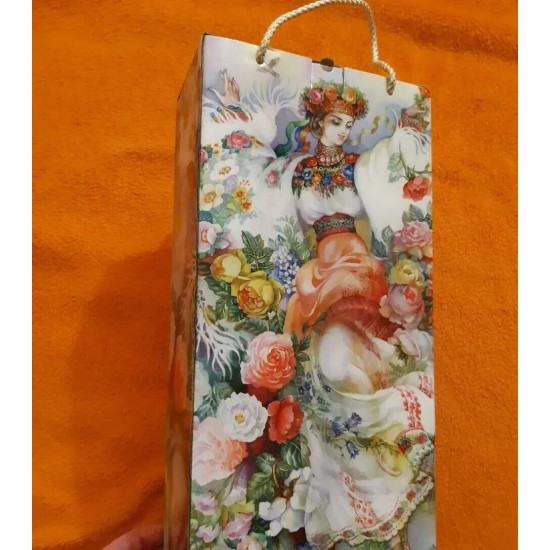 Linen tablecloth with embroidery as a gift abroad Dimensions 100 by 150cm
