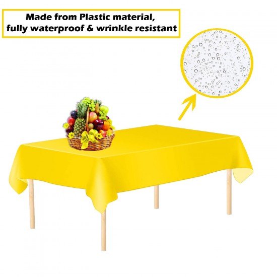 Plastic Table Cover Cloth Wipe Clean Party Rectangle Tablecloth Covers Birthday