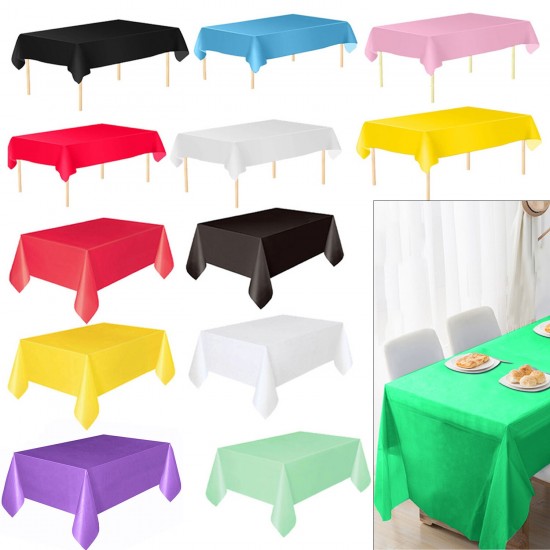 Plastic Table Cover Cloth Wipe Clean Party Rectangle Tablecloth Covers Birthday