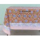 Pink hand Block Print tablecloth Floral Cotton Kitchen Dining Table linen