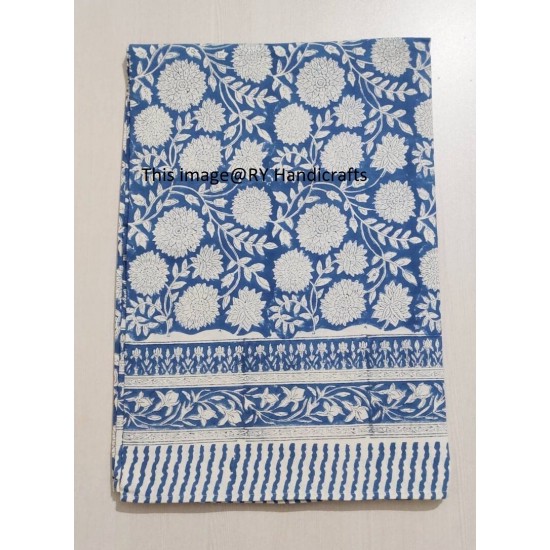 Blue Block Print table cover Cotton Tablecloth for wedding party event