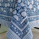 Blue Block Print table cover Cotton Tablecloth for wedding party event