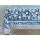 Blue Block Print table cover Cotton Tablecloth for wedding party event