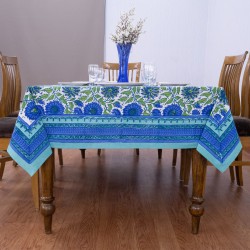 Hand Block Printed Tablecloth Cotton Table Cover Gift for Her Dining Tablecloth