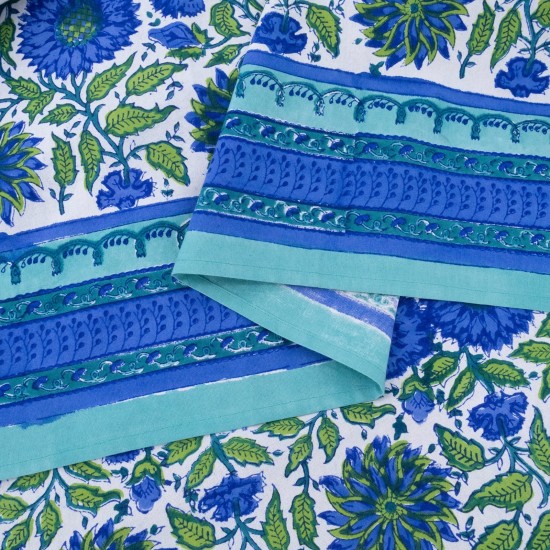 Hand Block Printed Tablecloth Cotton Table Cover Gift for Her Dining Tablecloth