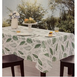 Spring Leaves Vinyl Tablecloth 52