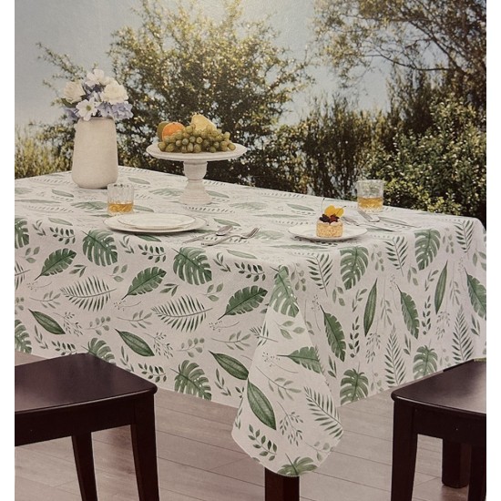 Spring Leaves Vinyl Tablecloth 52